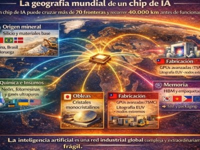 El viaje de 40.000 kilómetros de un chip de&nbsp;IA