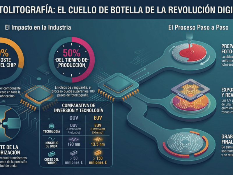 Litografía, el arte invisible que define el futuro de los&nbsp;chips