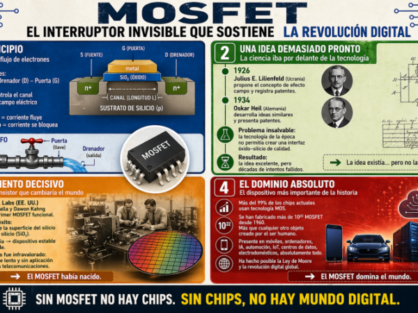MOSFET: el interruptor invisible que sostiene la revolución&nbsp;digital