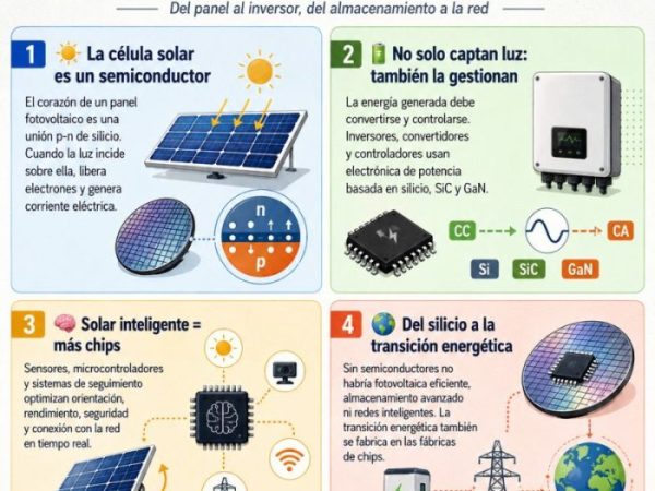 Por qué la energía solar es, en realidad, una industria de&nbsp;semiconductores
