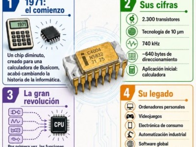 Intel 4004. El chip que abrió la era del&nbsp;microprocesador