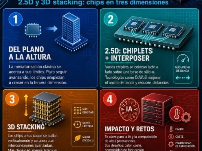 Empaquetado avanzado o cuando los chips empiezan a crecer hacia&nbsp;arriba