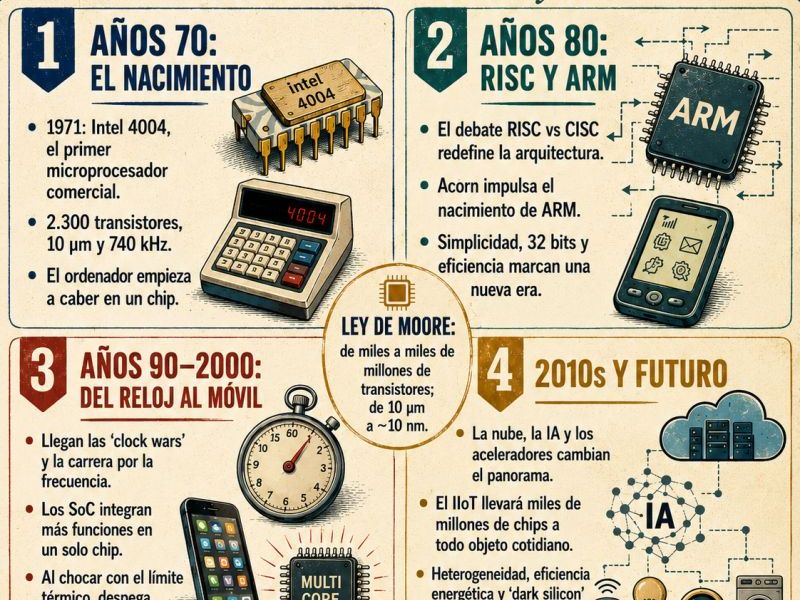 Microprocesadores: los motores invisibles de la era&nbsp;digital